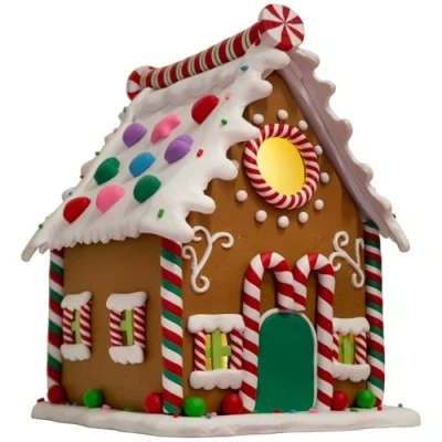 Abbildung von Christmas Paradise Weihnachtshaus Lebkuchenhaus mit LED 17 cm, Weihnachtsdeko, braun, leuchtet