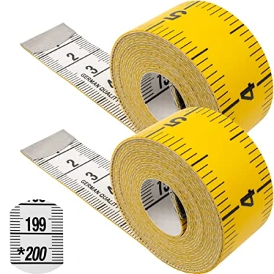 Abbildung von Schneidermaßband, 2 Stück, universal Massband mit 200 CM Gesamtlänge, in 1 Maßband und Zoll Skalierung, Ausmessung von Kleidung, Körper Fett, Rollmaßband, Messband, aus Glasfieber Kunststoff