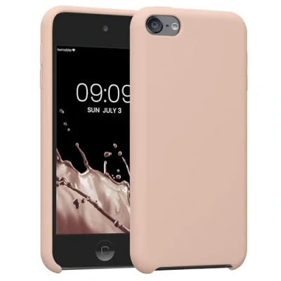 Abbildung von kwmobile Schutzhülle kompatibel mit Apple iPod Touch 6G / 7G (6. und 7.Generation) Hülle Silikon gummiert Cover Case in Coconut Swirl