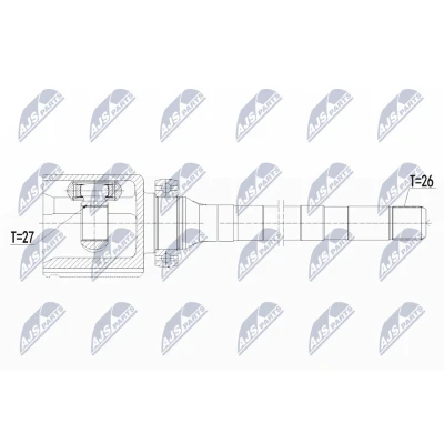 Abbildung von NTY NPW FR 108 Gelenksatz Schaltgetriebe 6 Gang Vorderachse rechts FORD: KUGA 1