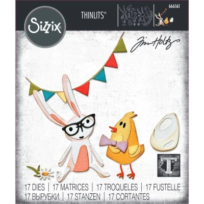 Abbildung von Sizzix Thinlits Die by Tim Holtz Vault Bunny + Chick (17pcs) (666561)
