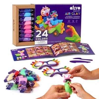 Abbildung von Okto 24 colors set with air clay