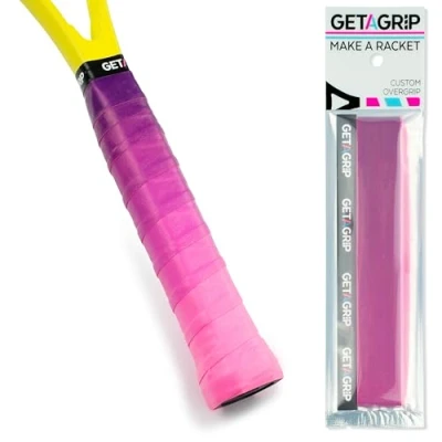 Abbildung von GET A GRIP Personalisiertes Tennisschläger Übergriffband Rutschfestes Tennis Overgrip, Griffband für Padel, Badminton, Squashschläger Anti Schweiß (Cascade, 1 Griff)