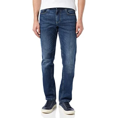 Abbildung von camel active Herren Relaxed Fit 5 Pocket Jeans aus Baumwolle Blau, menswear 30/34