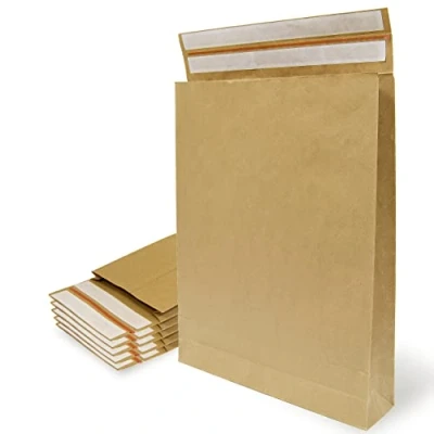 Abbildung von Briefumschläge aus Kraftpapier, mit doppeltem Silikonstreifen, 9 Falten, für Versand und Verpackung, Papiertüten zum Versenden von Kleidung, Accessoires, Dekoration oder Geschenke, Ofituria