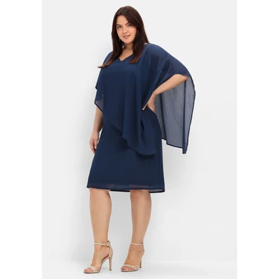 Abbildung von Sheego Cocktailkleid/festliches Kleid, Damen, Größe: 44, Marine