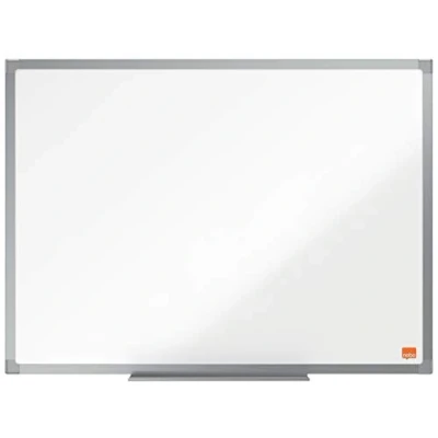 Abbildung von Nobo magnetisches Emaille Whiteboard, 45 x 60 cm, Aluminiumrahmen, Traditionelle Eckmontage, Inkl. Stiftablage, Weiß, Essence Serie, 1915445
