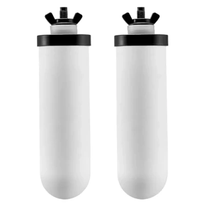Abbildung von VEVOR Schwerkraft Wasserfiltersystem Ersatz Wasserfilter Reinigungselemente, Keramik Ersatzfilter, leicht austauschbarer Wasserfilter, kompatibel mit den meisten Marken, 2 Stk. weiß