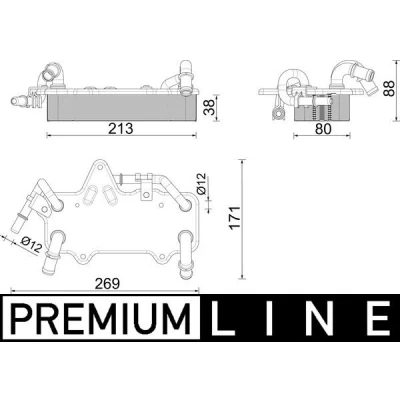 Abbildung von Ölkühler, Automatikgetriebe BEHR MAHLE CLC 283 000P