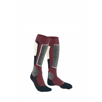 Abbildung von FALKE Damen Skisocken SK2 Intermediate W Kh Wolle Funktionsmaterial warm dick 1 Paar, Rot Infra 8118, 39 40
