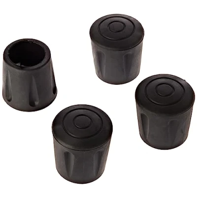 Abbildung von cyclingcolors 4X Möbelfüße Gummi Möbelgleiter Rund Stuhlkappen fusskappen Kappen schutzkappen für stuhlbeine schwarz Rohrkappen Endkappen Rundrohr (22 mm)