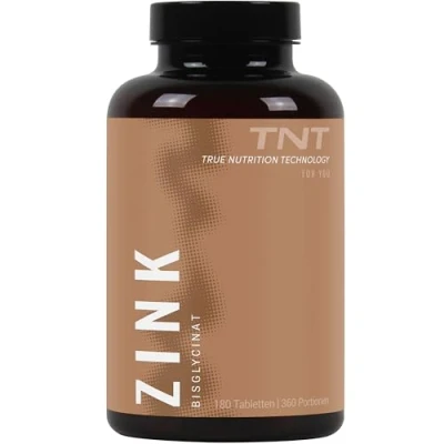 Abbildung von TNT (True Nutrition Technology) Zink 25 BG Hochwertiges Zinkbisglycinat, höchste Bioverfügbarkeit Tabletten, 180,00 St., 162 g