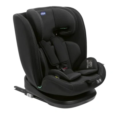 Abbildung von Chicco Kindersitz Mokita I Size, mit Isofix System, für Kinder zwischen 76 und 150 cm Körpergröße, verwendbar ab 15 Monaten, inklusive Einsatz, Schwarz