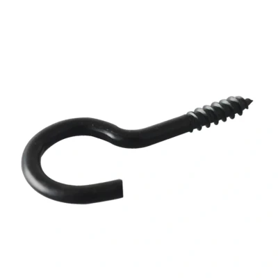 Abbildung von Schraubhaken gebogen 3.30 x 40mm Schwarz 10 Stück