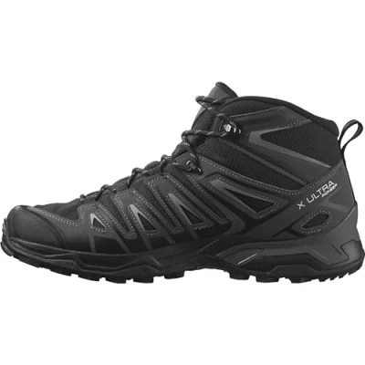 Abbildung von Salomon X Ultra Pioneer Mid Gore Tex Waterproof Men&#039;s Outdoor Shoes, All Weather, Secure foothold, and Stable &amp; cushioned, Stormy 6.5