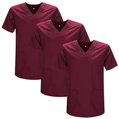 Abbildung von MISEMIYA Packung 3 STK. SANITÄRE CASACA Unisex Uniformen UNIFORM MEDIZINISCHE Ref. 817 * Large, Granat 21