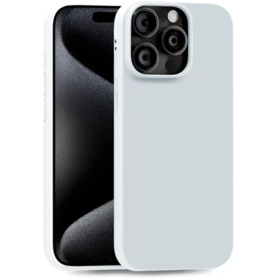 Abbildung von MyGadget Hülle kompatibel mit iPhone 15 Pro Max robuste Silikon Schutzhülle TPU Case Slim Silikonhülle Back Cover Ultra Kratzfest Handyhülle matt Weiß
