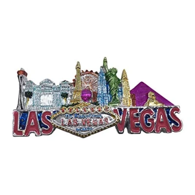 Abbildung von 3D Las Vegas USA Kühlschrank Kühlschrankmagnet Tourist Souvenirs Handmade Harz Handwerk Magnetischen Aufkleber Home Küche Dekoration Reise Geschenk