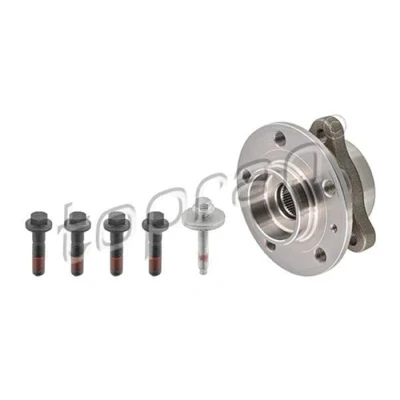 Abbildung von TOPRAN 600 319 Radnabe 5 118 Radlager in integriert, mit Schrauben Anbaumaterial Vorderachse links, rechts VOLVO: XC90 I