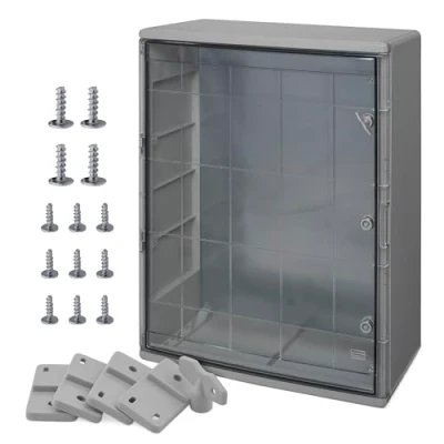 Abbildung von BOXEXPERT® Verteilerkasten außen wasserdicht [ABS Kunststoff IP65 Gehäuse inkl. Sichttür] grau (Serie Fleet) 800x600x260mm Schaltschrank Wandschrank Industriegehäuse Leergehäuse