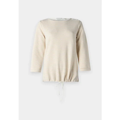 Abbildung von TOM Tailor Structured Langarmshirt, Damen, Größe: XXL, Beige/off white