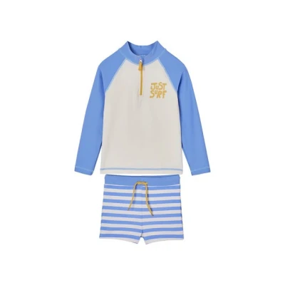 Abbildung von vertbaudet Badehose Jungen Strand Set: UV Badeshirt &amp; Shorts