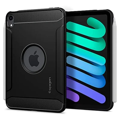 Abbildung von Spigen Rugged Armor Hülle Kompatibel mit iPad Mini 7. (2024, A17 Pro) / 6. (2021) Generation 8,3 Zoll Schwarz