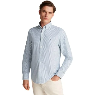 Abbildung von Tommy Hilfiger FLEX Classic Hemd Nouveau green multi, Herren, Größe: Medium, multi
