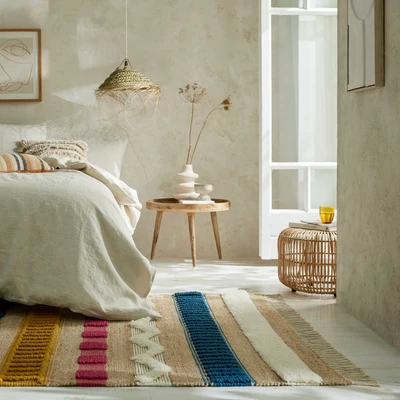 Abbildung von FLAIR RUGS Teppich &quot;Medina&quot;, rechteckig, Boho Look, aus Naturfasern wie Wolle &amp; Jute