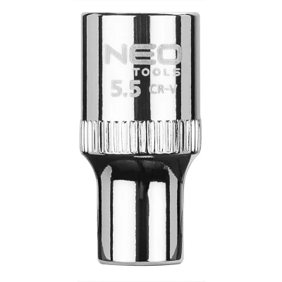 Abbildung von NEO TOOLS 08 223 Steckschlüsseleinsatz 1/4 3124 5.5 mm Chrom Vanadium Stahl SuperLock