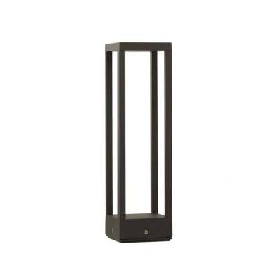 Abbildung von Lucande LED Sockellampe Carlota, 50 cm, anthrazit, Aluminium