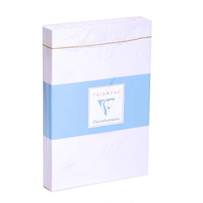 Abbildung von Clairefontaine 7736C Packung mit 25 Umschlägen Triomphe weiß gefüttert C6 114x162mm, vertraulich, selbstklebend, 130g, 1 Pack