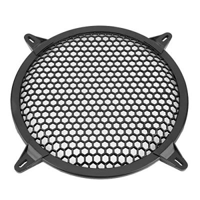 Abbildung von Lautsprecherabdeckung Auto Lautsprecher Grille Gitter Grill Audio Kunststoff Mesh Cover Woofer Modifikation Schutz 10 Zoll