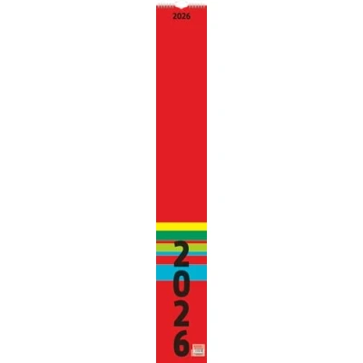 Abbildung von 3 x Brunnen Streifenkalender Modell 702 13x91cm 1 Monat/Seite 2026