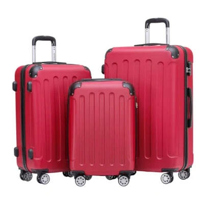 Abbildung von BEIBYE Hartschalen Koffer Trolley Rollkoffer Reisekoffer Handgepäck 4 Rollen (M L XL Set) (Chillired,