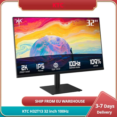 Abbildung von KTC H32T13 32&#039;&#039; QHD 100Hz Gaming Monitor (2560x1440 px, WQHD, IPS, FreeSync &amp; G Sync, 109% sRGB, 2560x1440)