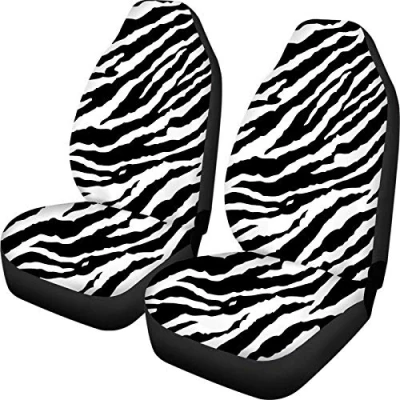 Abbildung von SEANATIVE Modischer Autositzbezug mit Zebra Muster, für Auto, Innenzubehör, Universal Fahrzeug, Vordersitz Kissen