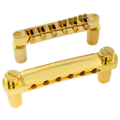 Abbildung von Musiclily ABR 1 Style Tune O Matic Steg und Saitenhalter Set for Epiphone Les Paul SG E Gitarre, Gold