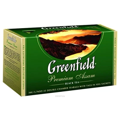 Abbildung von Greenfield Premium Assam Schwarz Tee, Teebeutel (2g x 25), 50g