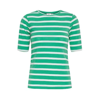 Abbildung von b.young Bypamila Stripe Tshirt print, Damen, Größe: XXL, Ming green mix