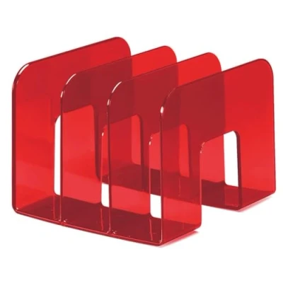 Abbildung von Durable Katalogsammler Trend, Stehsammler für Zeitschriften und Prospekte, 2 Stück, rot transparent, 1701395003