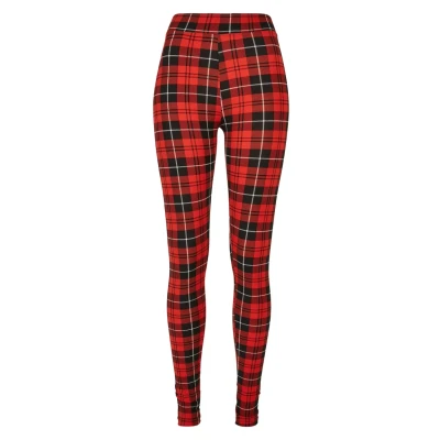Abbildung von Urban Classics SOFT AOP Leggings Hosen, Damen, Größe: XS, Redcheck