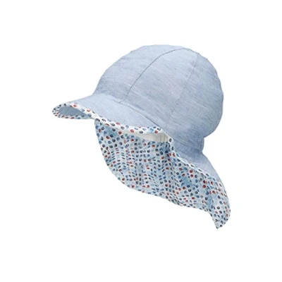 Abbildung von Sterntaler Jungen Schirmmütze mit Nackenschutz Flashin Sonnenhut, hellblau, 45