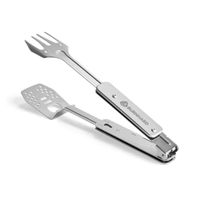 Abbildung von BURNHARD Grillbesteck 4 in 1, Multitool inkl. Grillwender, Grillgabel, Grillzange und Flaschenöffner