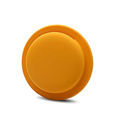 Abbildung von CoverKingz Silikonhülle kompatibel mit AirTags 2021 klebend Air Tag Selbstklebende Hülle Klebehalterung Airtag Aufkleber Silikon Case Halterung Orange