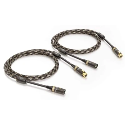 Abbildung von VIABLUE NF S1 Silver Quattro XLR Kabel * Analog/NF Audiokabel Mono 1 Paar 4 Fach Abschirmung Verzinnte OFC Litzen T6s Stecker Ferritfilter 100 cm 1.0 m