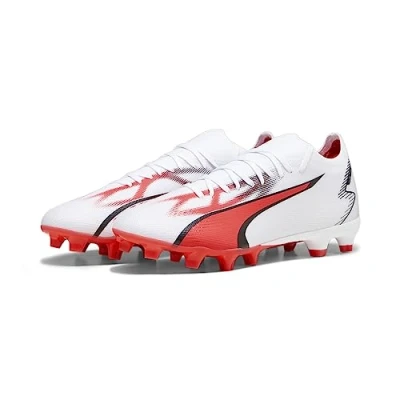 Abbildung von PUMA Unisex Ultra Match Fg/Ag Fussballschuh, White Black Fire Orchid, 46 EU