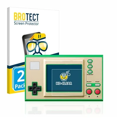 Abbildung von BROTECT (2 Stück Schutzfolie für Nintendo Game &amp; Watch Super Mario Bros Displayschutz Folie Ultra Klar