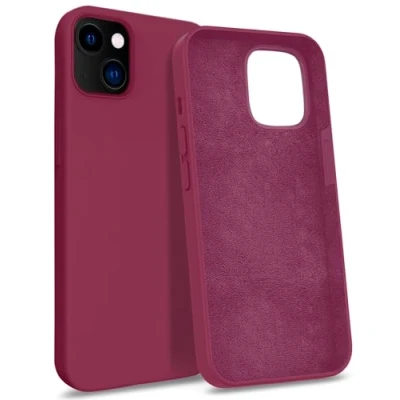 Abbildung von MyGadget Hülle kompatibel mit iPhone 14 Plus Gummierte Handyhülle [ 3 Layer Struktur ] Schutzhülle Soft Inlay &amp; Hardcase Cover außen Bordeaux