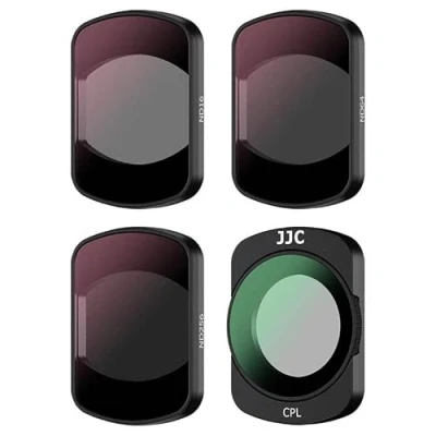 Abbildung von JJC 4er Pack Magnetisches ND CPL Filter Kit Kompatibel mit DJI Osmo Pocket 3, ND16 ND64 ND256 Neutraldichte PL Polarisations Filter, Mehrfach Beschichtet, Zubehör für 3 Action Kamera